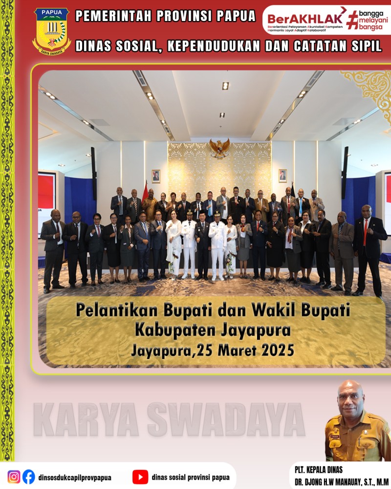 Pelantikan Bupati Kab. Jayapura